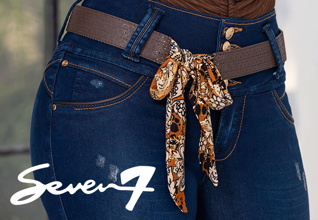 Seven7 Jeans Colombianos con FAJA 1345